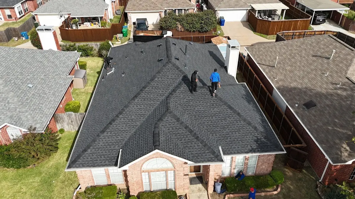 Slate & Tile Roof Repair work in progress on a Shively property